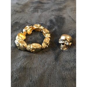 Good Skull Bracelet & Ring Set